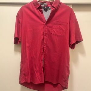 Volcom men's "Jackaroach" short-sleeve button-up shirt in a "Modern Fit". Size L